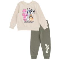 Conjunto de moletom de lã infantil Bluey Boys 2T