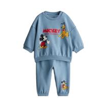 Conjunto De Moletom De Manga Longa Mickey Mouse Para Crianças, Roupa De Primavera E Outono Com Capuz