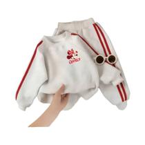 Conjunto De Moletom E Calça Estampados Para Meninas Primavera 2026 - Agasalho Casual Infantil Da