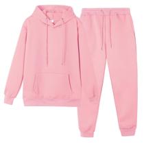 Conjunto de moletom e moletom femininos CHAIRAY para homens rosa