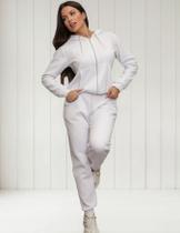 Conjunto de moletom feminino barato Blusa de frio Grossa com zíper e touca Calça de moletom Flanelada Quente