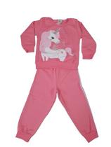 Conjunto de moletom feminino blusa + calça 100% algodão tam 01