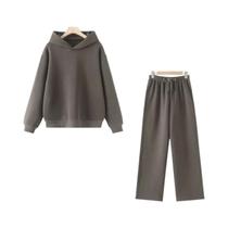 Conjunto De Moletom Feminino Com Capuz E Calças De Manga Longa, Casual Para O Outono