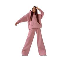 Conjunto De Moletom Feminino De Grandes Dimensões Com Capuz Pulôver Com Capuz Agasalho De Perna