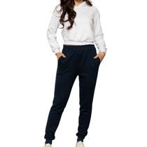 Conjunto de Moletom Feminino Fashion Coleção Premium Outono Manga Longa Com Touca Tendência