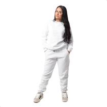 Conjunto de Moletom Feminino Gola Careca quentinho e confortável