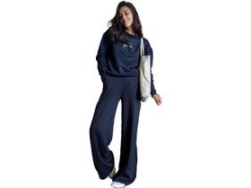 Conjunto de Moletom Feminino Preto Moda Blogueira Conjunto de Moletom Feminino Preto Moda Blogueira