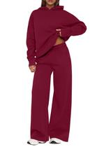 Conjunto de moletom feminino PRETTYGARDEN 2 peças com moletom e calça pantalona M Conjunto de moletom feminino PRETTYGARDEN 2 peças com moletom e calça pantalona M