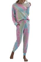 Conjunto de Moletom Feminino PRETTYGARDEN Tie Dye Duas Peças XL Conjunto de Moletom Feminino PRETTYGARDEN Tie Dye Duas Peças XL