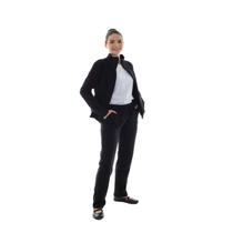 Conjunto de Moletom Flanelado com Blusa Aberta e Zíper Cor:PretoTamanho:G