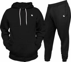 Conjunto de Moletom Flanelado Inverno Blusa E Calça Masculina