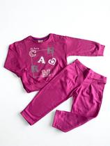 Conjunto de Moletom Infantil Charm Rosa