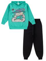 Conjunto de Moletom Infantil Menina com Capuz