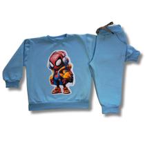 Conjunto de Moletom Infantil sem Capuz Inverno Personagens