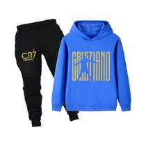 Conjunto De Moletom Masculino CR7 Estampado Para Fãs, Manga Longa, Outono, Esportivo, Solto,