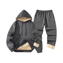 Conjunto De Moletom Masculino De Inverno Com Capuz E Calça Jogger, Casual, Esportivo, De Duas Peças,