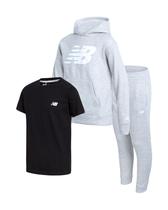 Conjunto de moletom New Balance Boys, 3 peças, tamanho 8, cinza, 8 a 12 anos