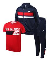 Conjunto de moletom New Balance Boys Tricot Jogset, 3 peças, tamanho 8