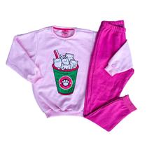 Conjunto de moletom peluciado