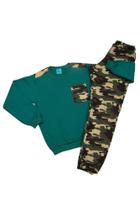 Conjunto de moletom peluciado