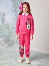 Conjunto de moletom pink da minnie