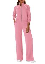 Conjunto de Moletom PRETTYGARDEN 2 Peças Blusão e Calça Rosa XXL Conjunto de Moletom PRETTYGARDEN 2 Peças Blusão e Calça Rosa XXL