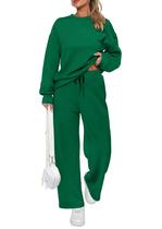 Conjunto de Moletom PRETTYGARDEN 2 Peças Verde G - Tamanho Grande