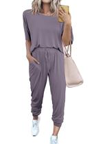 Conjunto de Moletom PRETTYGARDEN 2025 Cinza Dois Peças Conjunto Casual Feminino M