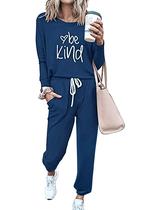 Conjunto de Moletom PRETTYGARDEN Azul Escuro Tamanho 2X-Large Conjunto de Moletom PRETTYGARDEN Azul Escuro Tamanho 2X-Large