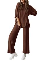 Conjunto de Moletom PRETTYGARDEN Dois Peças Lounge Cor Café Claro M