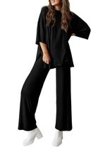 Conjunto de Moletom PRETTYGARDEN Dois Peças Lounge Preto XL