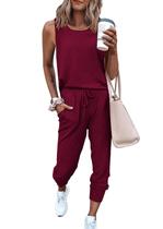 Conjunto de Moletom PRETTYGARDEN Feminino Regata Gola Careca Vinho Vermelho G Conjunto de Moletom PRETTYGARDEN Feminino Regata Gola Careca Vinho Vermelho G