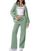 Conjunto de moletom Track Suits Aleumdr para mulheres, verde, tamanho M Conjunto de moletom Track Suits Aleumdr para mulheres, verde, tamanho M