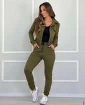 Conjunto de moletom Verde militar tamanho M