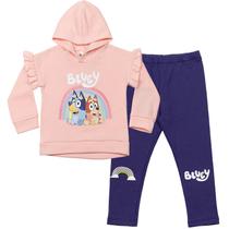 Conjunto de moletons para meninas com roupa coordenada Bluey Bingo Toddler 4T