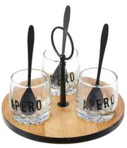 Conjunto De Molheira Para Mesa Posta De Vidro E Bambu