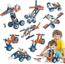 Conjunto de montador de brinquedos de construção com caixa 12 em 1 STEM para crianças de 6 a 12 anos Conjunto de montador de brinquedos de construção com caixa 12 em 1 STEM para crianças de 6 a 12 anos