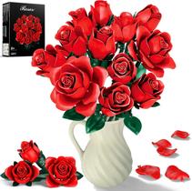 Conjunto de Montagem de Buquê de Rosas Vermelhas Rasout 634 Peças DIY Flores Conjunto de Montagem de Buquê de Rosas Vermelhas Rasout 634 Peças DIY Flores
