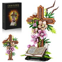 Conjunto de Montagem FCEYOUT Cruz com Flores Religiosas Conjunto de Montagem FCEYOUT Cruz com Flores Religiosas