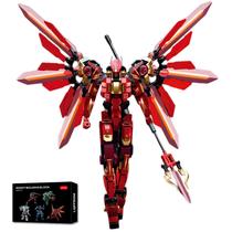 Conjunto de Montagem LQPFBSM 511 peças Robô Mecha Vermelho Conjunto de Montagem LQPFBSM 511 peças Robô Mecha Vermelho