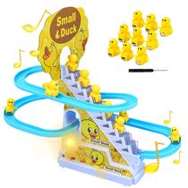 Conjunto de montanha-russa Toy Duck com luzes LED e música para crianças a partir de 3 anos Conjunto de montanha-russa Toy Duck com luzes LED e música para crianças a partir de 3 anos