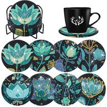 Conjunto de montanhas-russas Demonwer, 8 peças Lotus DIY Diamond Art