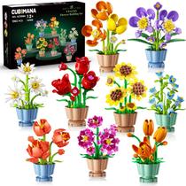 Conjunto de Montar CUBIMANA 9 Unidades Mini Blocos de Flores 1362 Peças