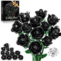 Conjunto de Montar XGSHJ Buquê de Rosas Negras 12 Peças Conjunto de Montar XGSHJ Buquê de Rosas Negras 12 Peças