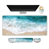 Conjunto de mouse pad para jogos ARTSO XXL com suporte de pulso de espuma viscoelástica