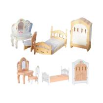 Conjunto De Móveis De Casa De Bonecas Em Miniatura Rosa Kawaii 10 Peças Brinquedos De Cozinha Para