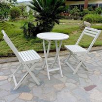 Conjunto de móveis International Caravan Acacia Folding Bistro 3 unidades Conjunto de móveis International Caravan Acacia Folding Bistro 3 unidades