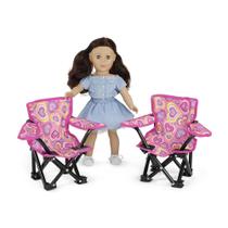 Conjunto de móveis para bonecas Emily Rose Playful Hearts Pink Camping Conjunto de móveis para bonecas Emily Rose Playful Hearts Pink Camping