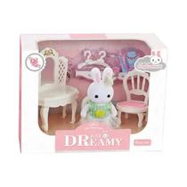 Conjunto De Móveis Para Mini Casa De Bonecas Família Coelho, Acessórios Para Diversas Cenas,