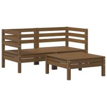 Conjunto de Muebles para Patio Casafoyer de 3 Piezas en Madera Maciza de Pino Color Marrón